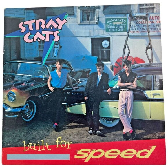 Stray Cats Built For Speed Vinyl LP 1982 EMI America ‎ST-17070 Record Album VG+ - Picture 2 of 7